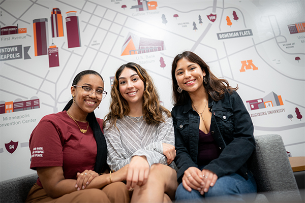 3 women looking happy